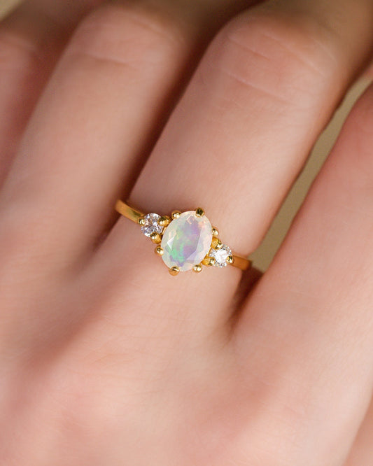 Opal Ring in 18k Gold Vermeil