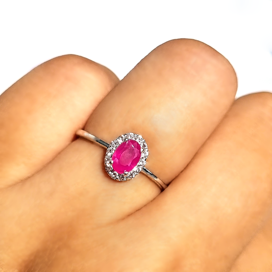 Ruby Ring in Sterling Silver