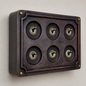 6 Gang 2 Way Antique Copper Toggle Light Switch | Metal Conduit