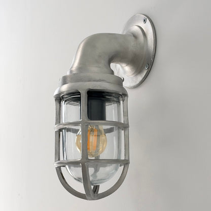 Beachamwell Raw Cast Swan Neck Wall Light - IP65