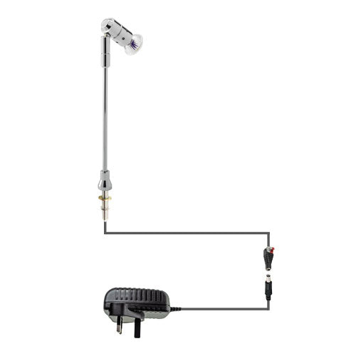 1 x SPECTRUM 12V MR11 4W LED Stalk Spotlight Kit - Chrome