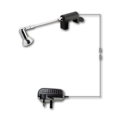 1 x SPECTRUM 12V MR16 LED Clamp Spotlight Kit - Chrome