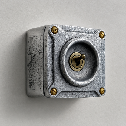 Single Gang Cast Aluminium Conduit Toggle Light Switch | 2 Way