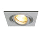 NEW TRIA SQUARE 12V MR16 Recessed Downlight - Brushed Aluminium (SLV 111351)