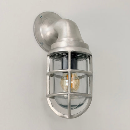 Beachamwell Raw Cast Swan Neck Wall Light - IP65