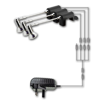 3 x SPECTRUM 12V MR16 LED Clamp Spotlights Kit - Chrome