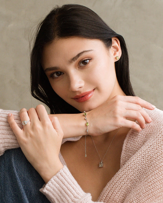 Mini Set 2 - Peridot Jewellery Set in Sterling Silver