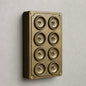 8 Gang 2 Way Antique Brass Cast Metal Toggle Light Switch