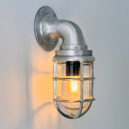 Beachamwell Raw Cast Swan Neck Wall Light - IP65