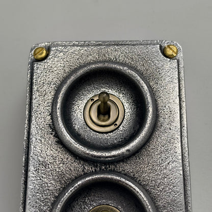 3 Gang Solid Cast Metal Conduit Toggle Light Switch
