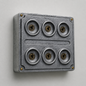 6 Gang 2 Way Solid Cast Metal Conduit Light Switch