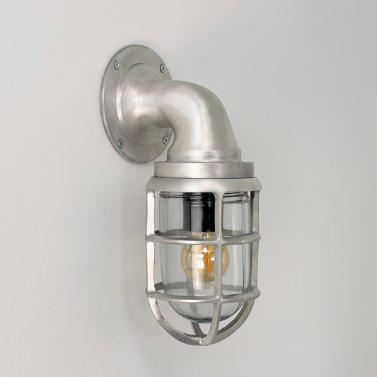 Beachamwell Raw Cast Swan Neck Wall Light - IP65