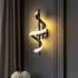 Twisted LED Wall Light - Black & Gold Options for Living Room