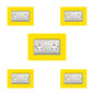 Set of 5 Double Socket Surrounds