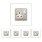 Set of 5 Single Socket Surround, square