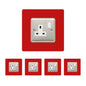 Set of 5 Single Socket Surround, square