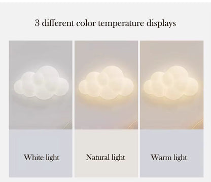 Remote Control Cloud Wall Lamp LED Adjustable Light Temperature