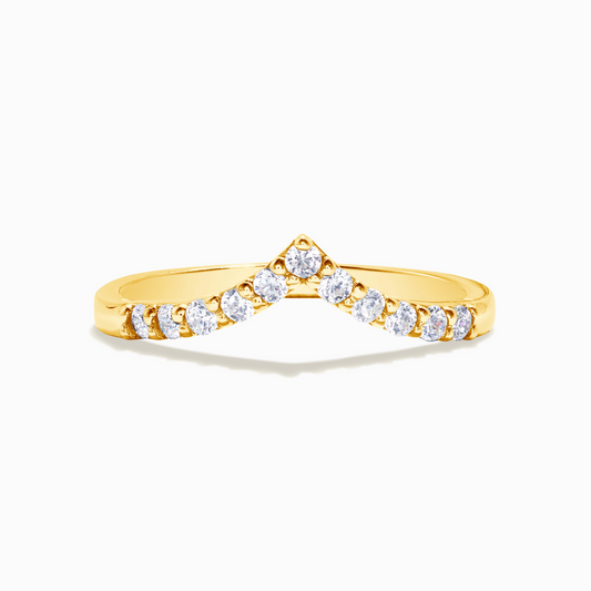 Wishbone Curved Eternity Ring in 18k Gold Vermeil