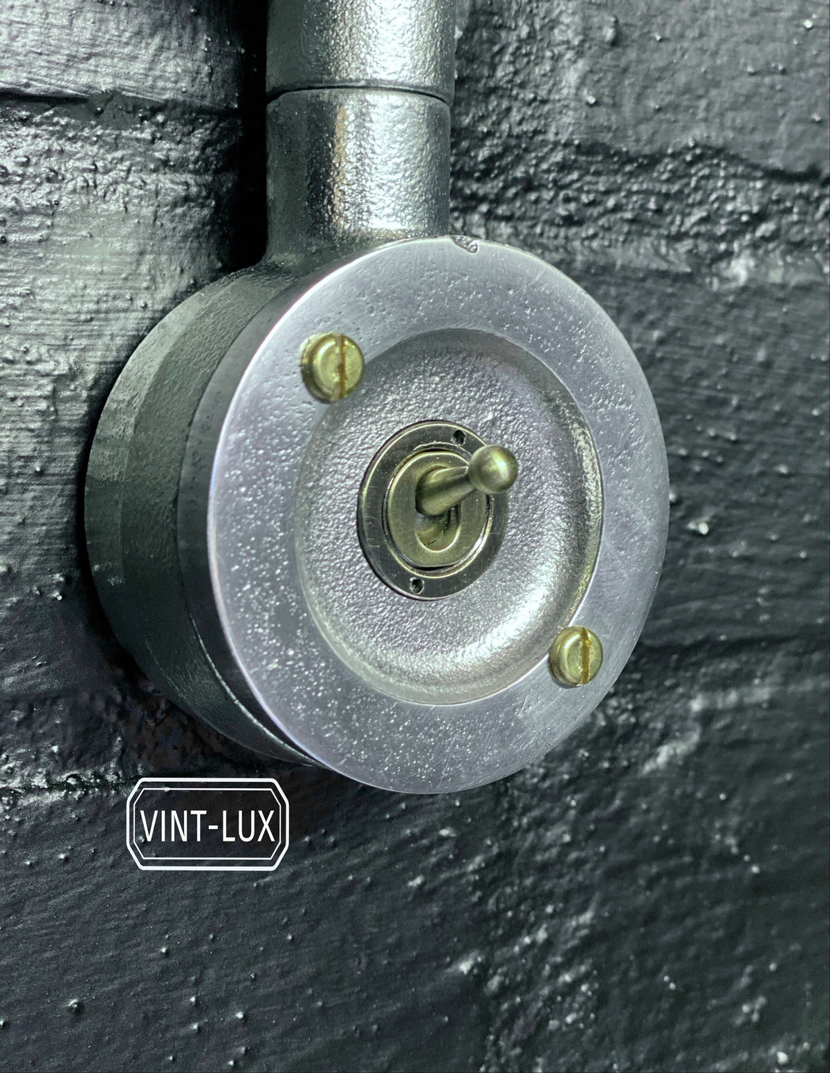 Double Gang Solid Cast Conduit Light Switch | 2 Way Industrial Vintage Style