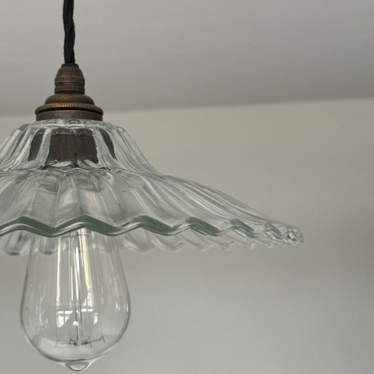 Lenwade Prismatic Glass Pendant Light | Vintage Railway Style