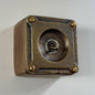 Single Gang Antique Brass Solid Cast Metal Surface Mounting Light Switch Industrial 2 Way