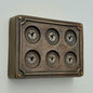 6 Gang 2 Way Antique Brass Solid Cast Metal Conduit Light Switch Industrial