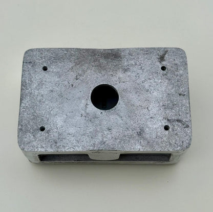 Brushed Steel Double Switched 13A Power Socket Grey Insert 230V 2 Gang 2G