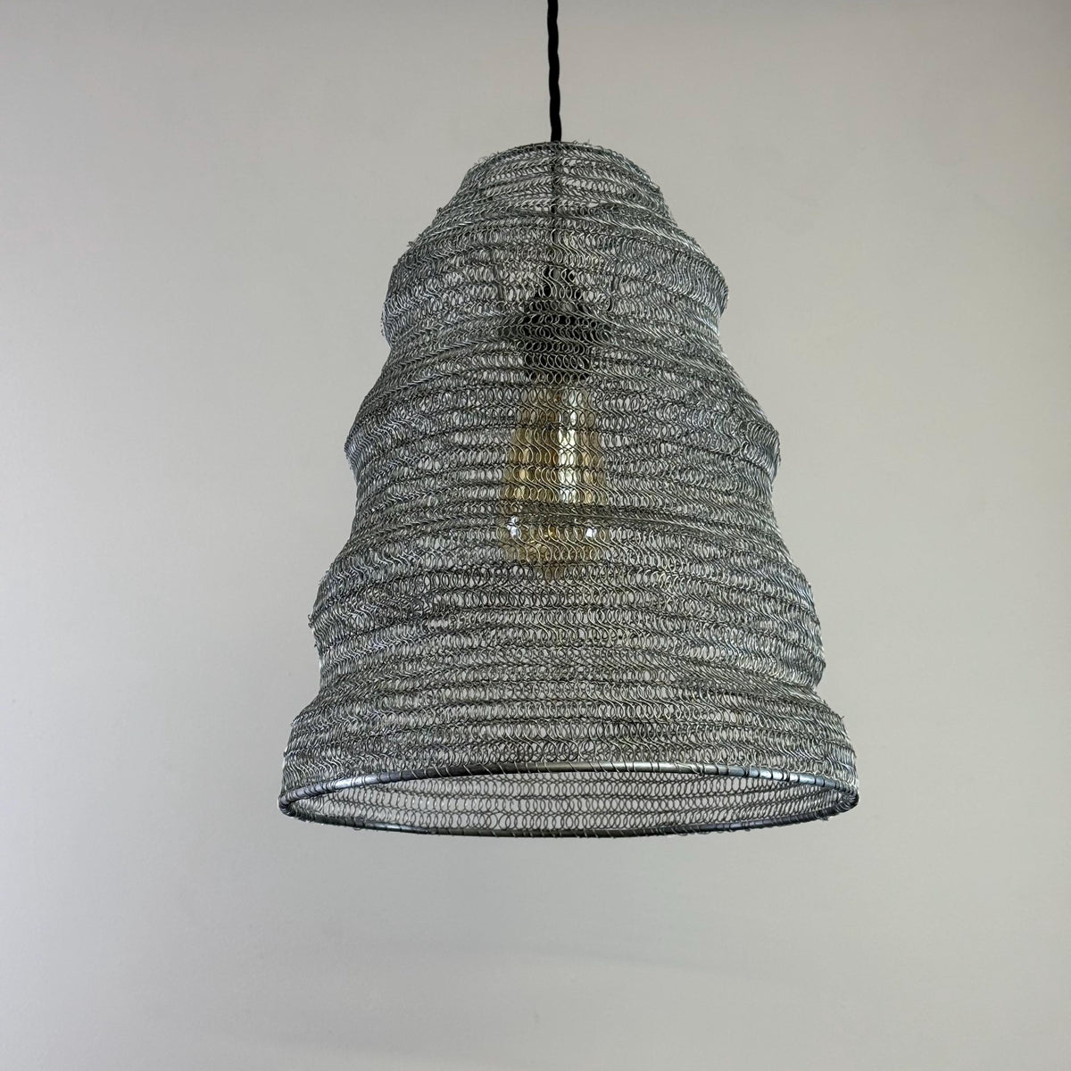 Walton Beehive Large Silver Wire Mesh Lampshade Pendant Ceiling Light