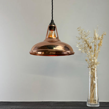 Cawston Solid Copper Coolicon Lampshade Pendant Light - 11 Inch