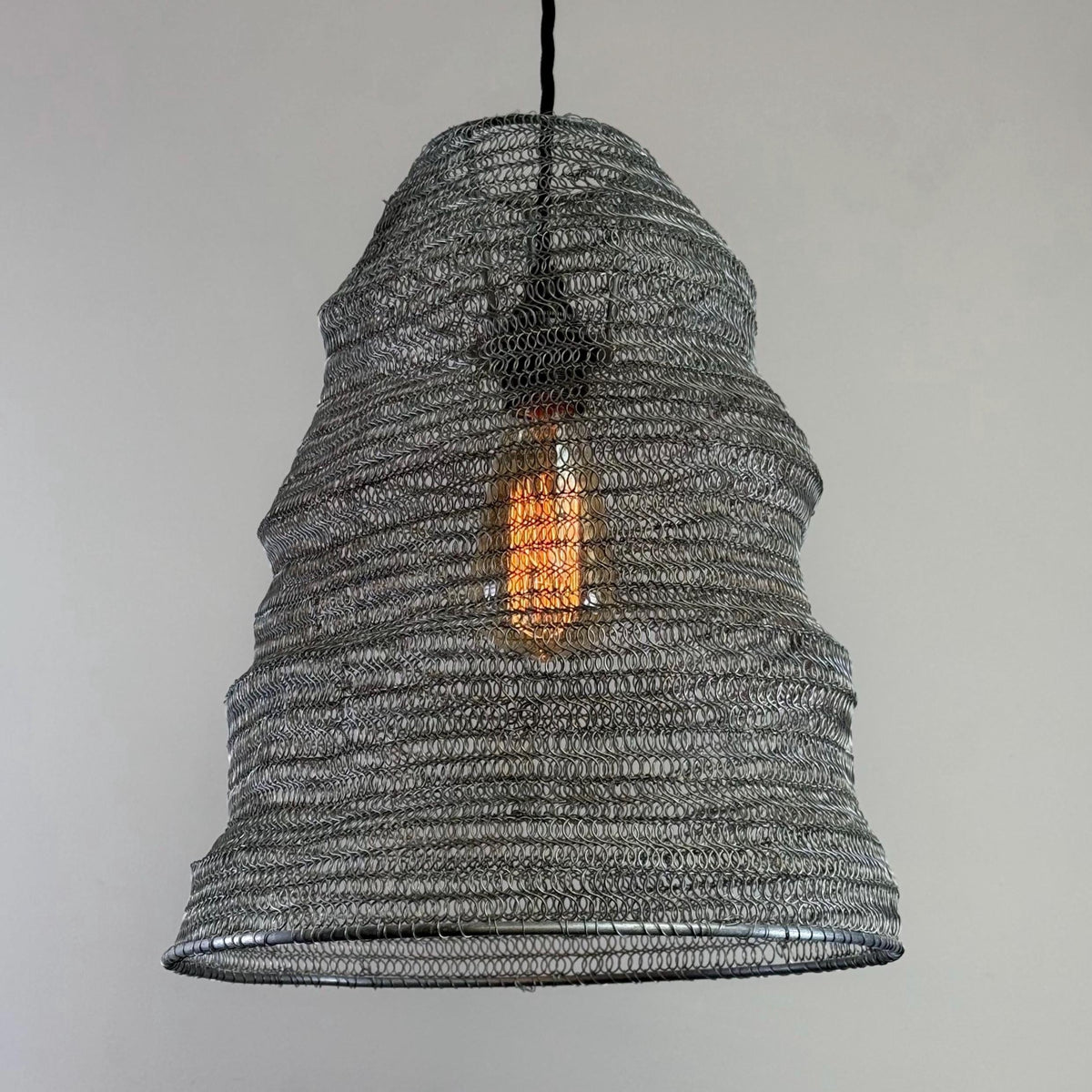 Walton Beehive Large Silver Wire Mesh Lampshade Pendant Ceiling Light