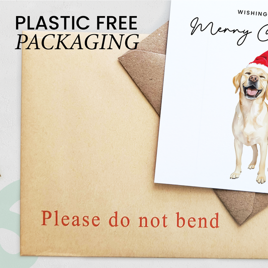 Labrador Dog Christmas Card – Cute Dog Lover Christmas Card – Eco Friendly “Merry Christmas” Card – Labrador Holiday Card
