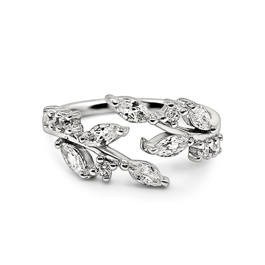 Adjustable Leaf Ring in Sterling Silver